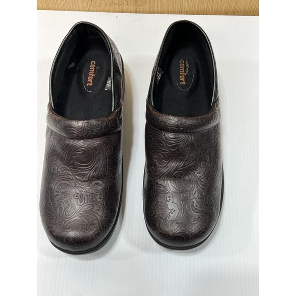 SafeTStep - Women's Oil-Resistant and Non-Slip Comfort Dress Shoes - Brown- # 11 - Picture 6 of 12